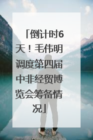 倒计时6天！毛伟明调度第四届中非经贸博览会筹备情况