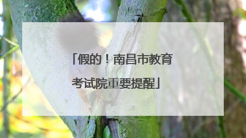 假的！南昌市教育考试院重要提醒