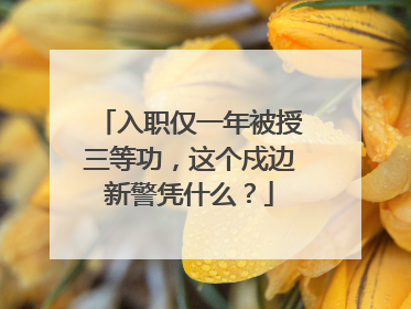入职仅一年被授三等功，这个戍边新警凭什么？