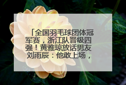 全国羽毛球团体冠军赛，浙江队晋级四强！黄雅琼放话男友刘雨辰：他敢上场，我一个劲遛他