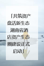 共筑资产盘活新生态 湖南省酒店资产生态圈建设正式启动