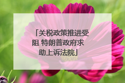 关税政策推进受阻 特朗普政府求助上诉法院