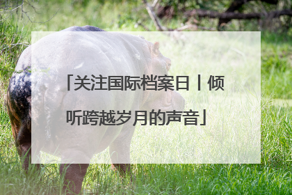 关注国际档案日丨倾听跨越岁月的声音