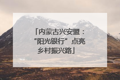 内蒙古兴安盟：“阳光银行”点亮乡村振兴路