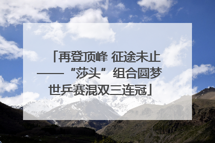 再登顶峰 征途未止——“莎头”组合圆梦世乒赛混双三连冠