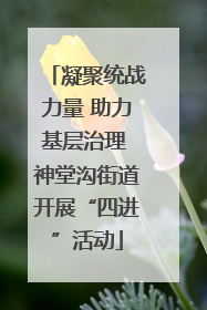 凝聚统战力量 助力基层治理 神堂沟街道开展“四进”活动
