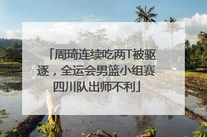 周琦连续吃两T被驱逐，全运会男篮小组赛四川队出师不利