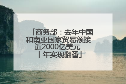商务部：去年中国和南亚国家贸易额接近2000亿美元 十年实现翻番