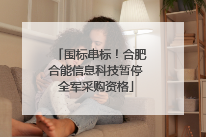 围标串标！合肥合能信息科技暂停全军采购资格