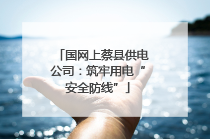 国网上蔡县供电公司：筑牢用电“安全防线”