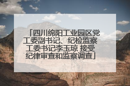 四川绵阳工业园区党工委副书记、纪检监察工委书记李玉琼 接受纪律审查和监察调查