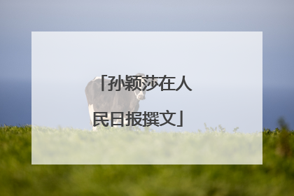孙颖莎在人民日报撰文