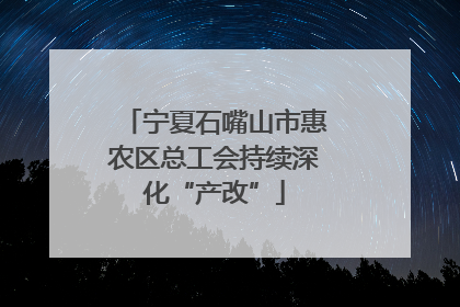 宁夏石嘴山市惠农区总工会持续深化“产改”