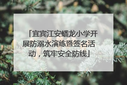 宜宾江安蟠龙小学开展防溺水演练暨签名活动，筑牢安全防线