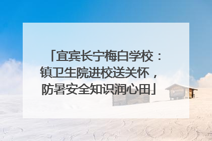宜宾长宁梅白学校：镇卫生院进校送关怀，防暑安全知识润心田