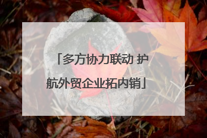 多方协力联动 护航外贸企业拓内销