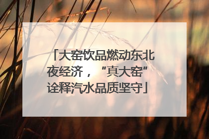 大窑饮品燃动东北夜经济，“真大窑”诠释汽水品质坚守