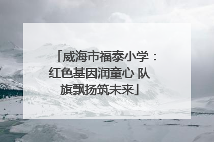 威海市福泰小学：红色基因润童心 队旗飘扬筑未来