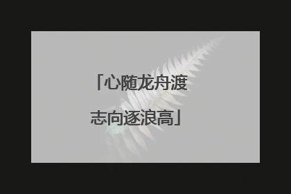 心随龙舟渡 志向逐浪高