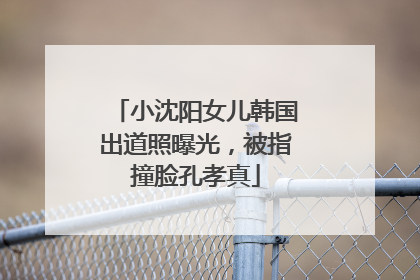 小沈阳女儿韩国出道照曝光，被指撞脸孔孝真