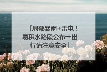 局部暴雨+雷电！易积水路段公布→出行请注意安全