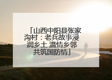 山西中阳县张家沟村：老兵故事浸润乡土 温情乡邻共筑国防情