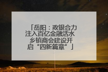 岳阳：政银合力注入百亿金融活水 乡镇商会建设开启“四新篇章”