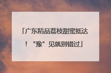 广东精品荔枝甜蜜抵达！“豫”见就别错过