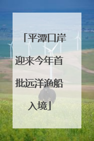 平潭口岸迎来今年首批远洋渔船入境