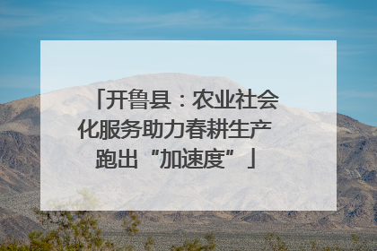 开鲁县：农业社会化服务助力春耕生产跑出“加速度”