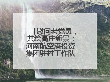 慰问老党员，共绘高庄新景：河南航空港投资集团驻村工作队开启暖心之旅
