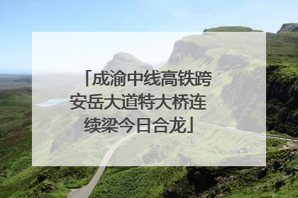 成渝中线高铁跨安岳大道特大桥连续梁今日合龙