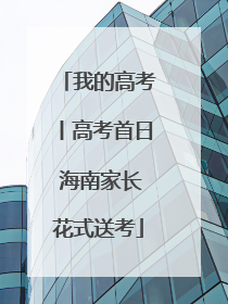 我的高考丨高考首日 海南家长花式送考