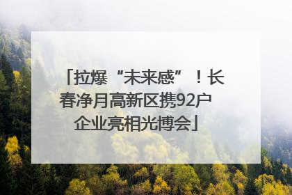 拉爆“未来感”！长春净月高新区携92户企业亮相光博会