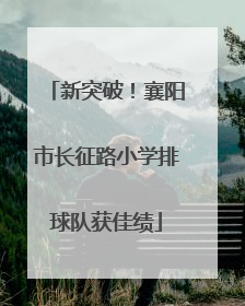 新突破！襄阳市长征路小学排球队获佳绩
