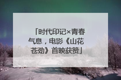 时代印记×青春气息，电影《山花苍劲》首映获赞