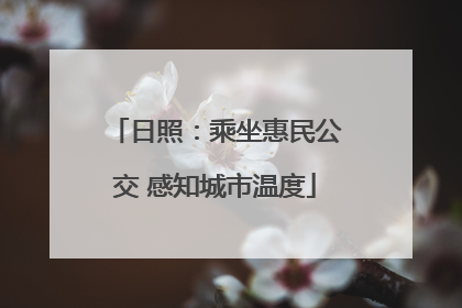 日照：乘坐惠民公交 感知城市温度
