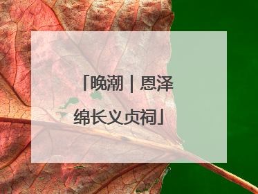 晚潮｜恩泽绵长义贞祠