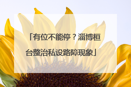 有位不能停？淄博桓台整治私设路障现象