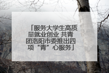 服务大学生高质量就业创业 共青团洛阳市委推出四项“青”心服务