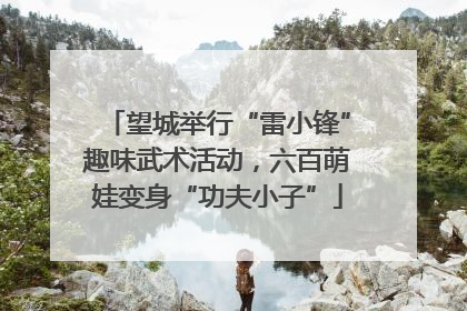 望城举行“雷小锋”趣味武术活动，六百萌娃变身“功夫小子”