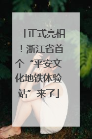 正式亮相！浙江省首个“平安文化地铁体验站”来了