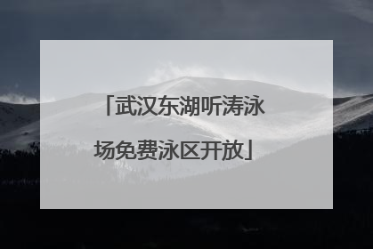武汉东湖听涛泳场免费泳区开放