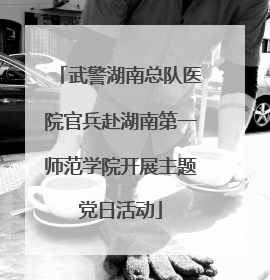 武警湖南总队医院官兵赴湖南第一师范学院开展主题党日活动
