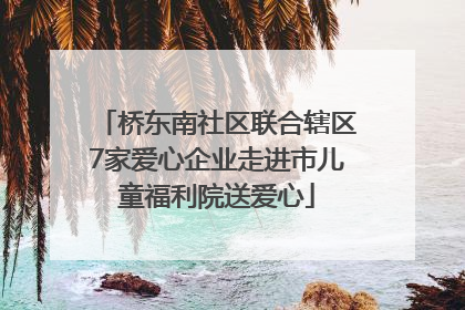 桥东南社区联合辖区7家爱心企业走进市儿童福利院送爱心