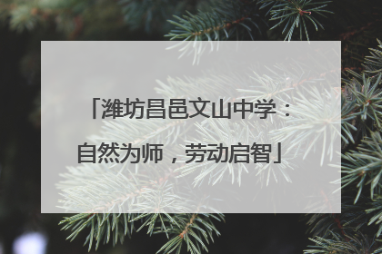 潍坊昌邑文山中学：自然为师，劳动启智