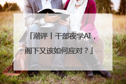 潮评丨干部夜学AI，阁下又该如何应对？