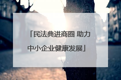 民法典进商圈 助力中小企业健康发展
