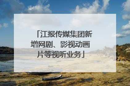 江报传媒集团新增网剧、影视动画片等视听业务