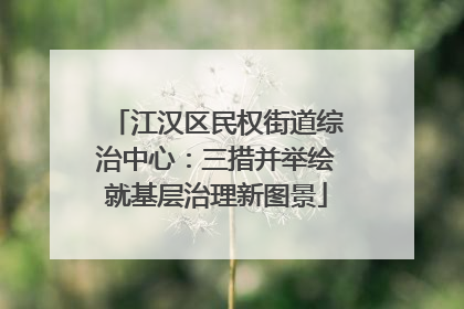 江汉区民权街道综治中心：三措并举绘就基层治理新图景